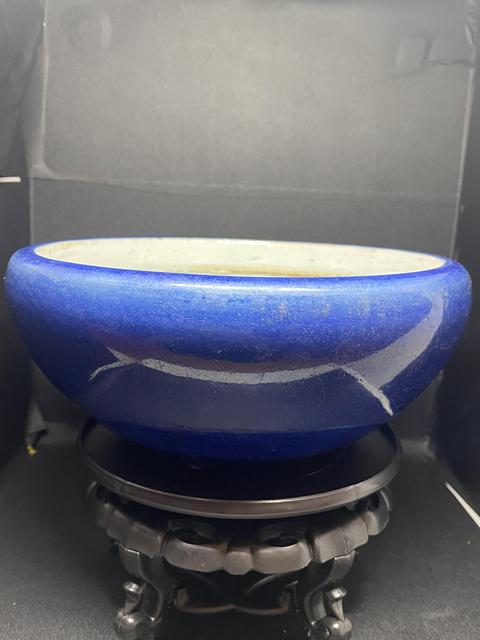 古玩陶瓷清中期霽藍釉香爐拍賣,當前價格900元