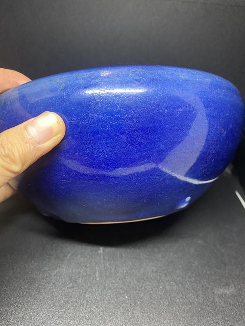 古玩陶瓷清中期霽藍釉香爐拍賣,當前價格900元