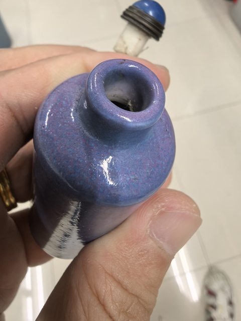古玩陶瓷窯變釉鼻煙壺真品鑒賞圖