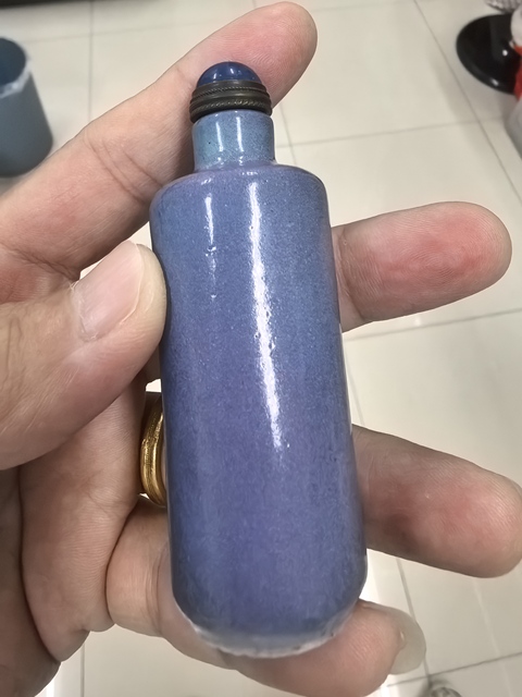 古玩陶瓷窯變釉鼻煙壺真品鑒賞圖