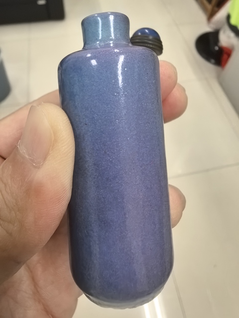 古玩陶瓷窯變釉鼻煙壺真品鑒賞圖