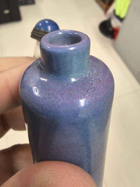 古玩陶瓷窯變釉鼻煙壺真品鑒賞圖