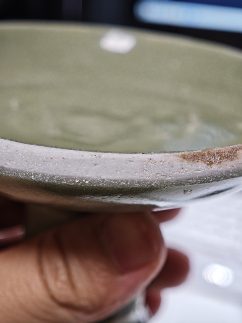 古玩陶瓷龍泉青瓷高足杯真品鑒賞圖