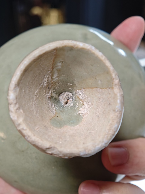 古玩陶瓷龍泉青瓷高足杯真品鑒賞圖