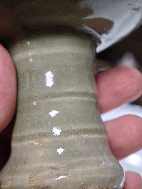 古玩陶瓷龍泉青瓷高足杯真品鑒賞圖