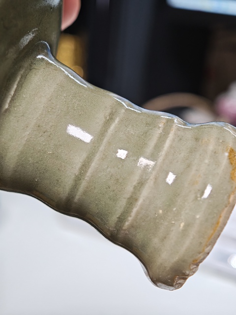 古玩陶瓷龍泉青瓷高足杯真品鑒賞圖