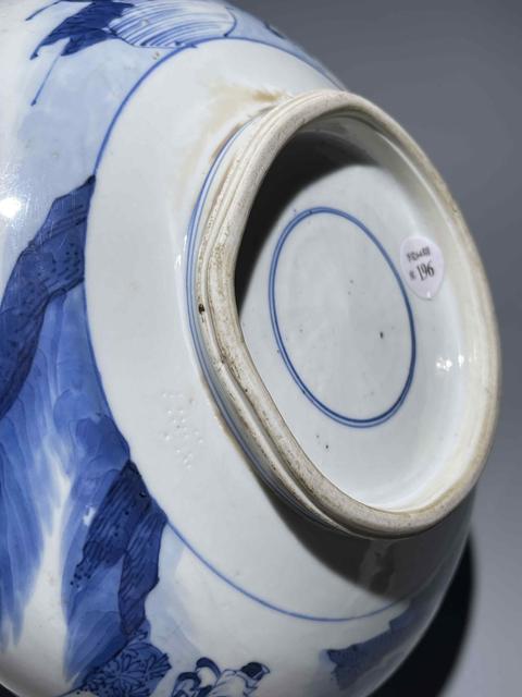 古玩陶瓷清代康熙青花八仙紋香爐真品鑒賞圖