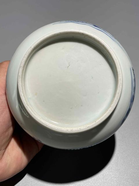 古玩陶瓷明末清初青花人物紋香爐真品鑒賞圖