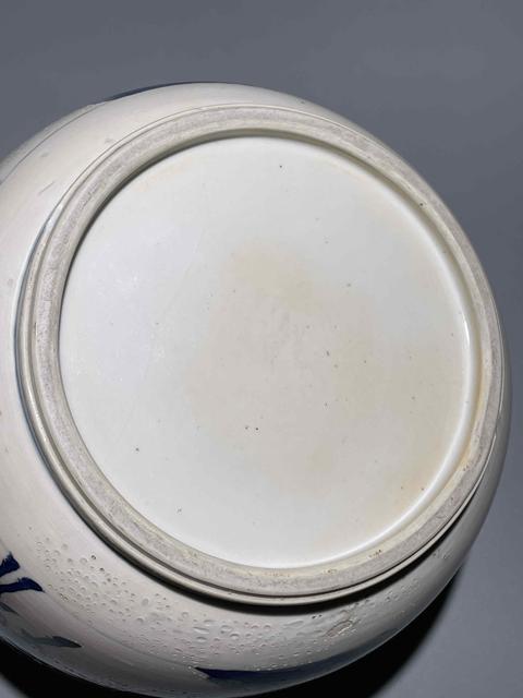 古玩陶瓷清代康熙青花人物大蓋缸真品鑒賞圖