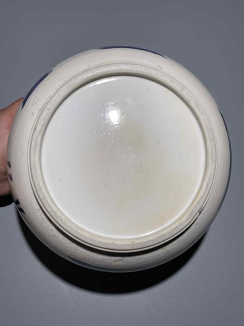 古玩陶瓷清代康熙青花人物大蓋缸真品鑒賞圖