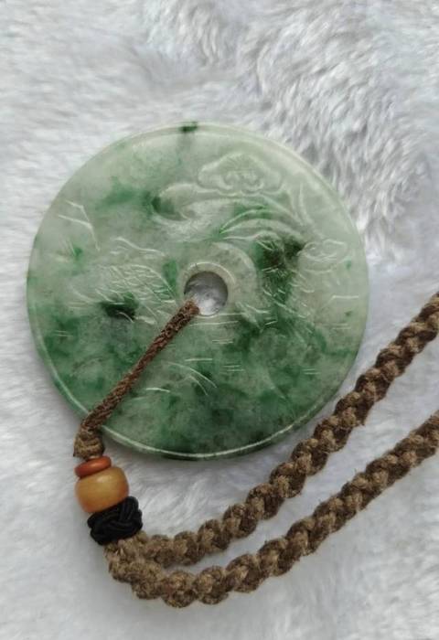 古玩玉器翡翠雕“安居樂業”璧真品鑒賞圖