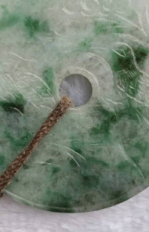 古玩玉器翡翠雕“安居樂業”璧真品鑒賞圖