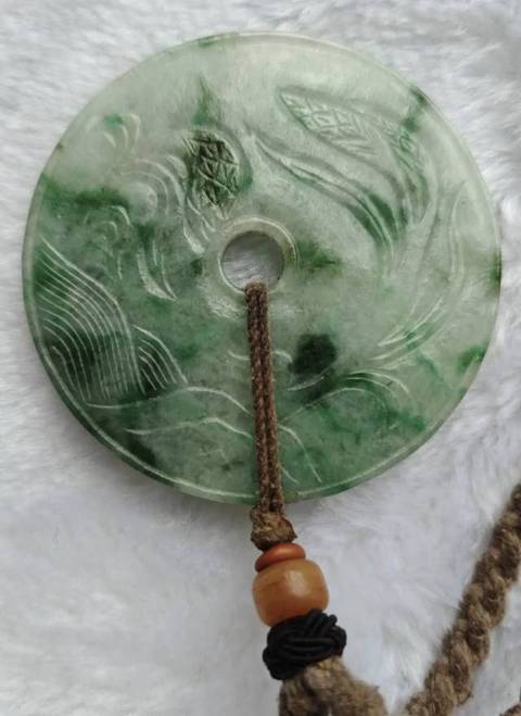 古玩玉器翡翠雕“安居樂業”璧真品鑒賞圖