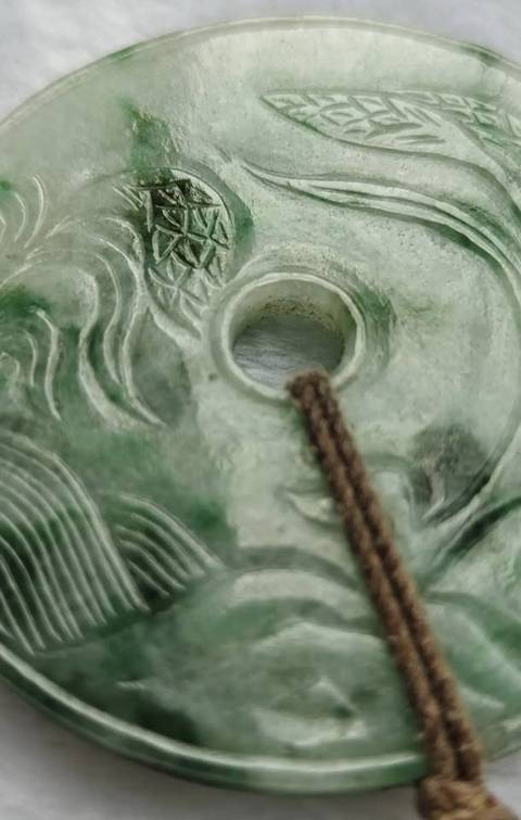古玩玉器翡翠雕“安居樂業”璧真品鑒賞圖