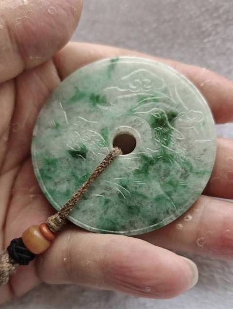 古玩玉器翡翠雕“安居樂業”璧真品鑒賞圖
