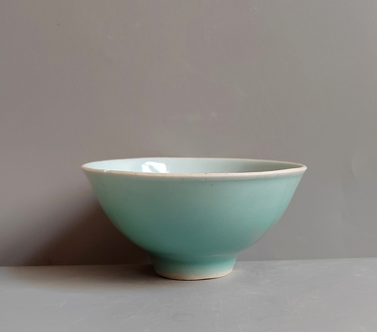 古玩陶瓷青釉茶圓真品鑒賞圖