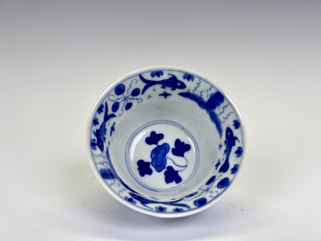 古玩陶瓷清晚期·青花花卉紋杯拍賣,當前價格99元