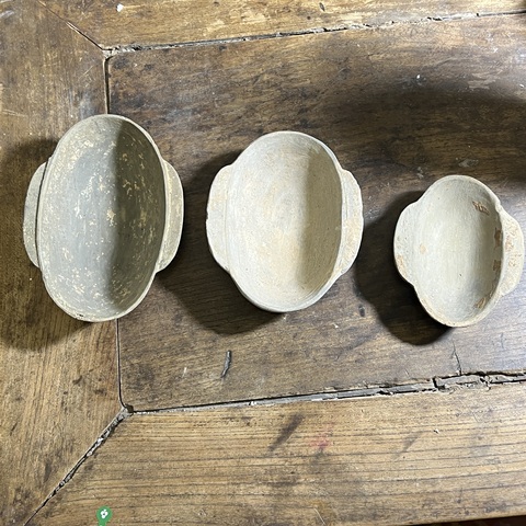 古玩陶瓷灰陶羽觴杯真品鑒賞圖