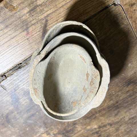 古玩陶瓷灰陶羽觴杯真品鑒賞圖