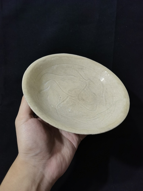古玩陶瓷宋青白釉刻花盤拍賣,當前價格0元