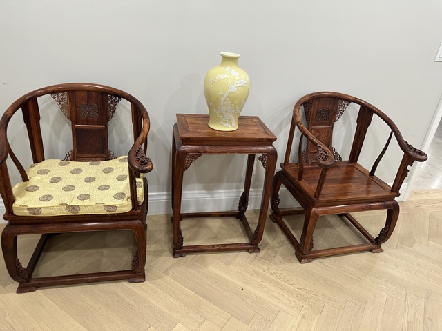 古玩雜項托泥圈椅真品鑒賞圖