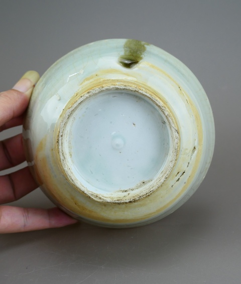 古玩陶瓷精品:元代影青釉綠彩茶碗(稀少品種)拍賣,當(dāng)前價(jià)格115元
