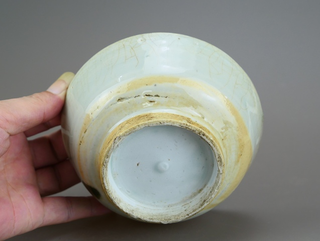 古玩陶瓷精品:元代影青釉綠彩茶碗(稀少品種)拍賣,當(dāng)前價(jià)格115元