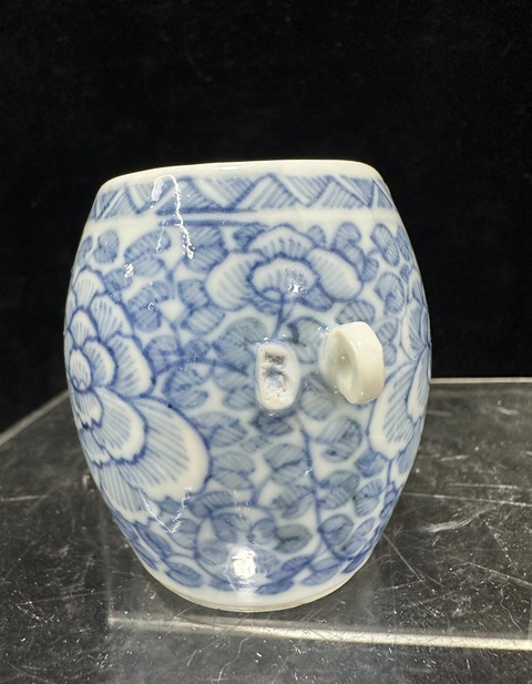 古玩陶瓷青花淡描花卉紋鳥食罐拍賣,當前價格688元