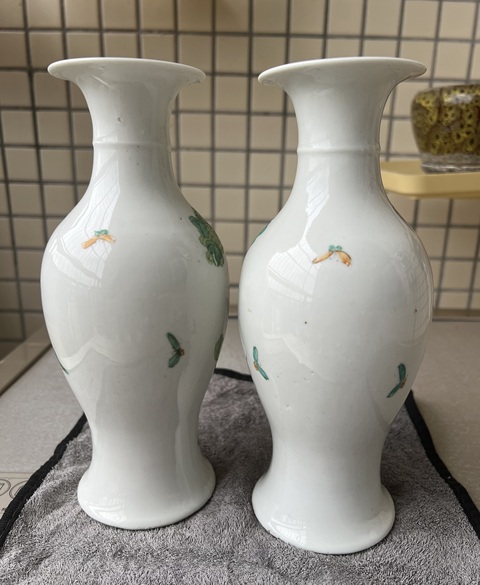 古玩陶瓷民國粉彩觀音瓶真品鑒賞圖