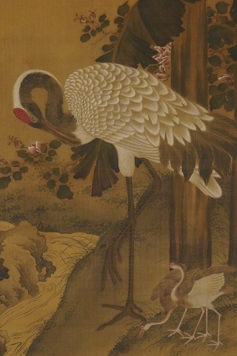 古玩字畫鶴壽圖真品鑒賞圖