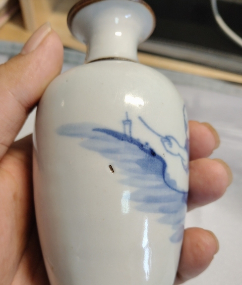 古玩陶瓷青花人物小瓶拍賣，當前價格1980元