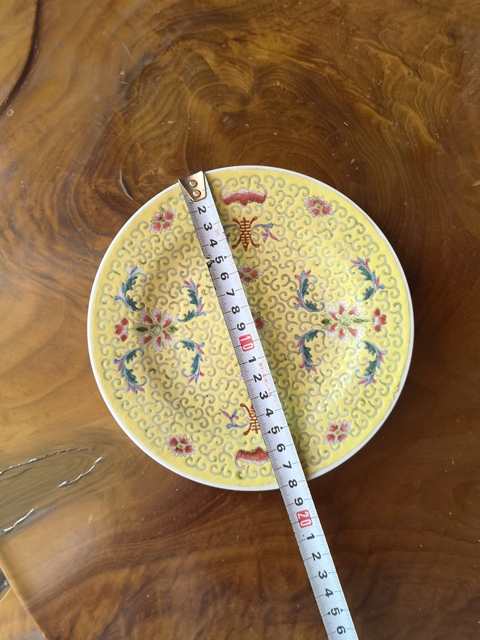 古玩陶瓷花間福壽紋粉彩盤拍賣,當前價格389元
