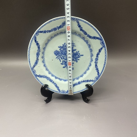 古玩陶瓷清乾隆·花卉紋青花盤(pán)拍賣(mài),當(dāng)前價(jià)格890元