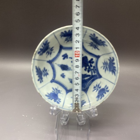 古玩陶瓷蘆雁紋青花盤真品鑒賞圖