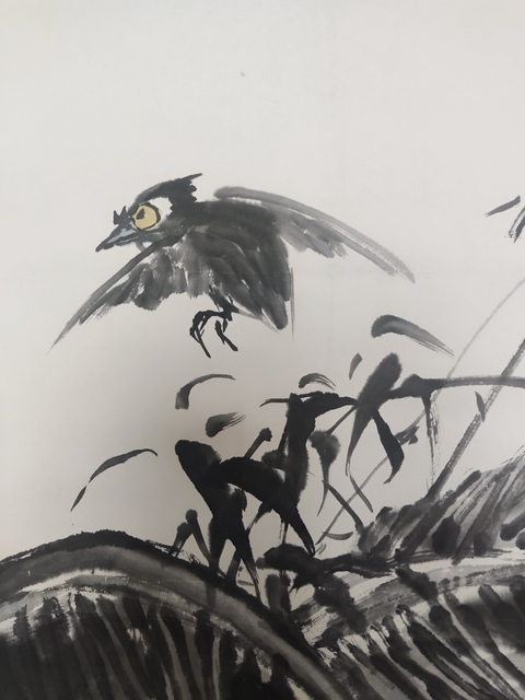 古玩字畫手工原裝原裱中美協(xié)名家田博庵 墨竹芭蕉拍賣,當(dāng)前價(jià)格2988元