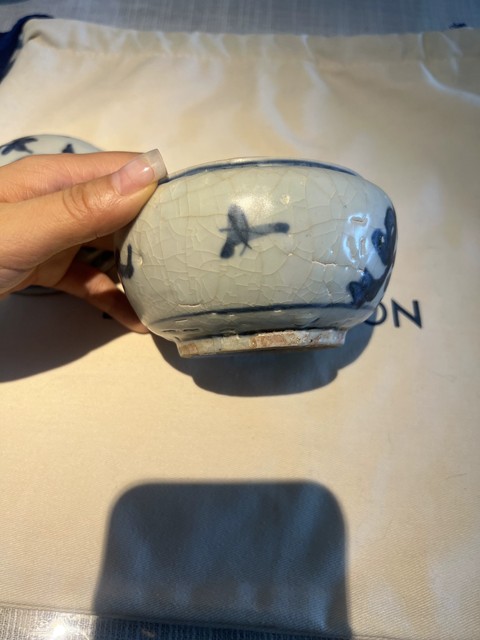 古玩陶瓷青花花卉紋蓋罐真品鑒賞圖
