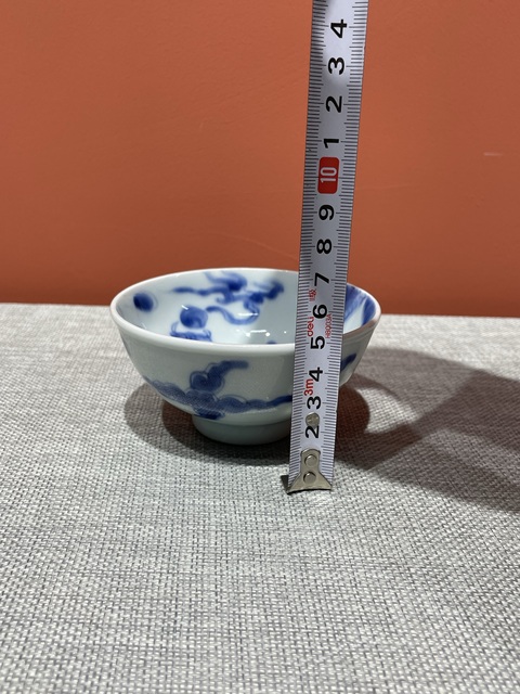 古玩陶瓷清代雍正青花過墻龍紋茶園真品鑒賞圖