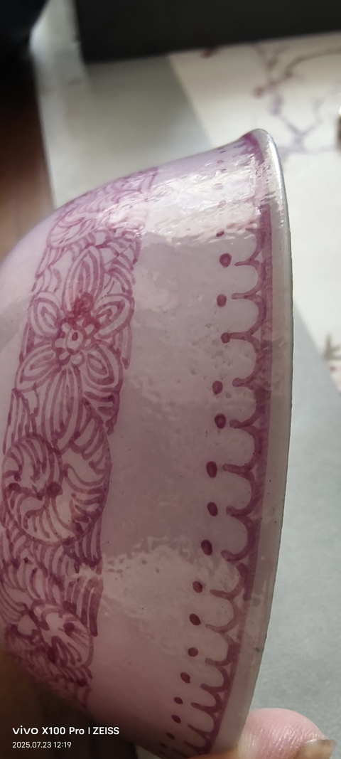 古玩陶瓷胭脂紅什錦碗真品鑒賞圖