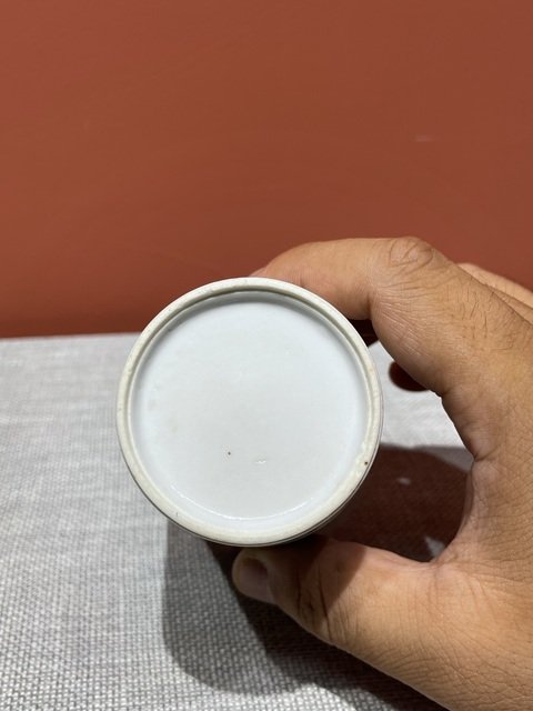 古玩陶瓷民國細路粉彩蘆雁紋杯真品鑒賞圖