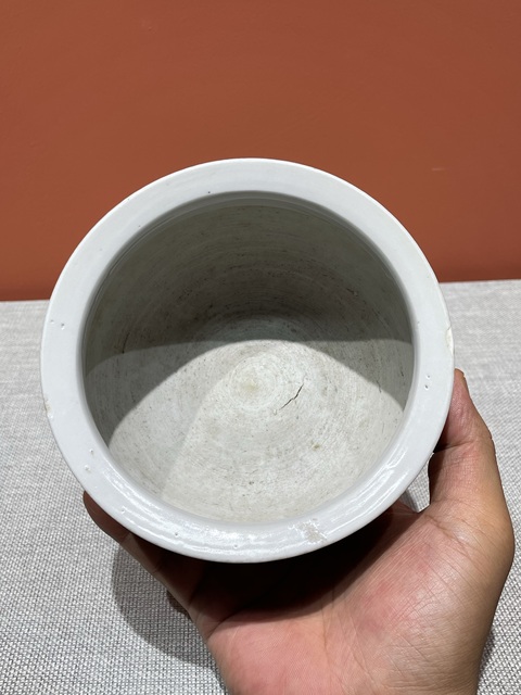 古玩陶瓷清代中期青花釉里紅龍紋香爐拍賣，當前價格7200元