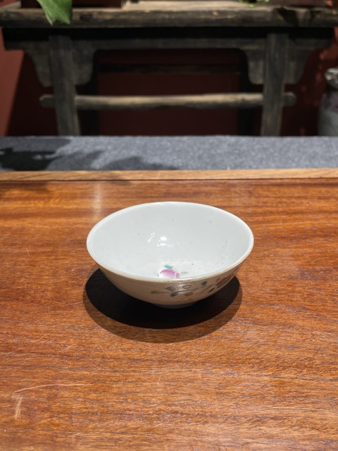 古玩陶瓷清代同治粉彩花鳥紋茶園拍賣,當前價格2200元