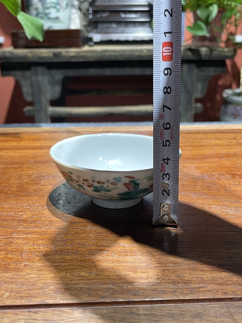 古玩陶瓷清代同治粉彩花鳥紋茶園拍賣,當前價格2200元