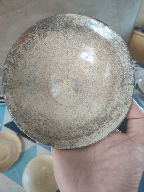 古玩陶瓷素面青花釉碗真品鑒賞圖