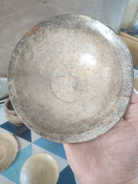 古玩陶瓷素面青花釉碗真品鑒賞圖