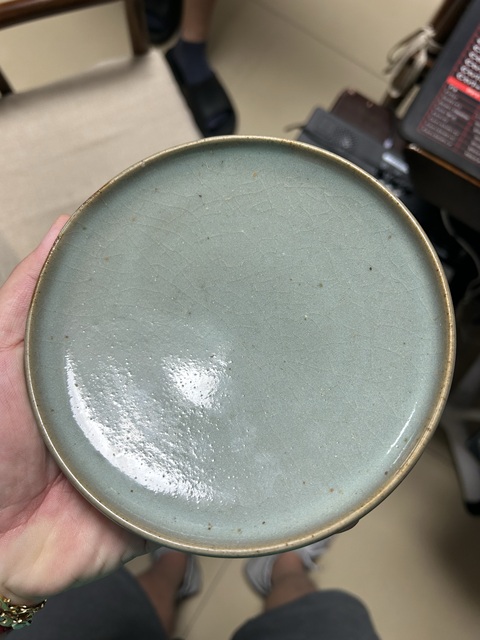 古玩陶瓷青釉盤真品鑒賞圖