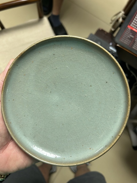 古玩陶瓷青釉盤真品鑒賞圖