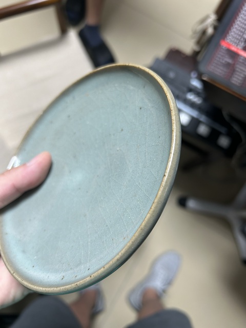 古玩陶瓷青釉盤真品鑒賞圖