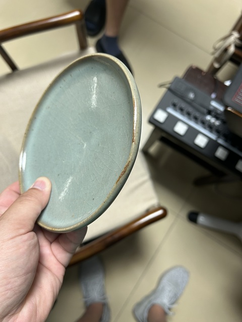 古玩陶瓷青釉盤真品鑒賞圖