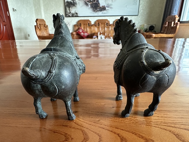 古玩雜項銅馬擺件真品鑒賞圖