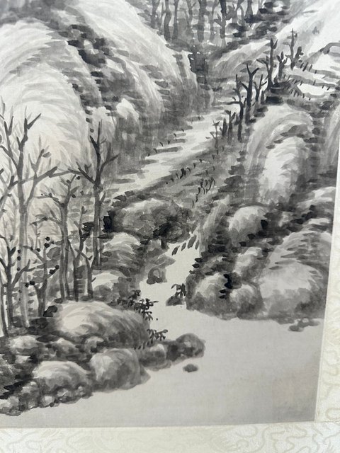 古玩字畫溪山幽居圖真品鑒賞圖